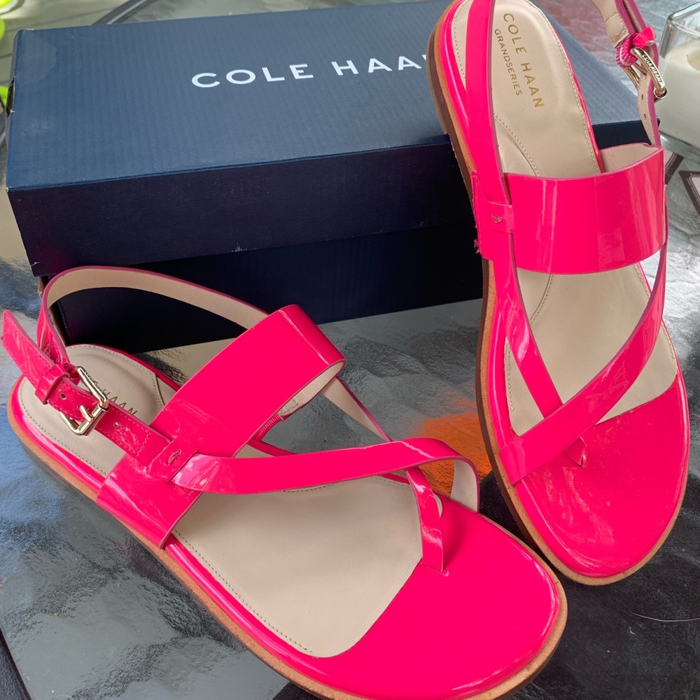 Cole Haan 8.5 NWT Pink Leather Thong Sandals